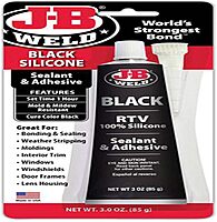 J-B Weld 31319 Black RTV Silicone Sealant and Adhesive - 3 oz. Black 3 Ounce (Pack of 1)