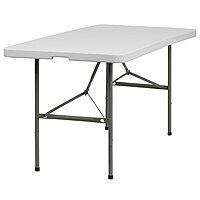 FLASH FURNITURE Bi-Fold Plastic Folding Table
