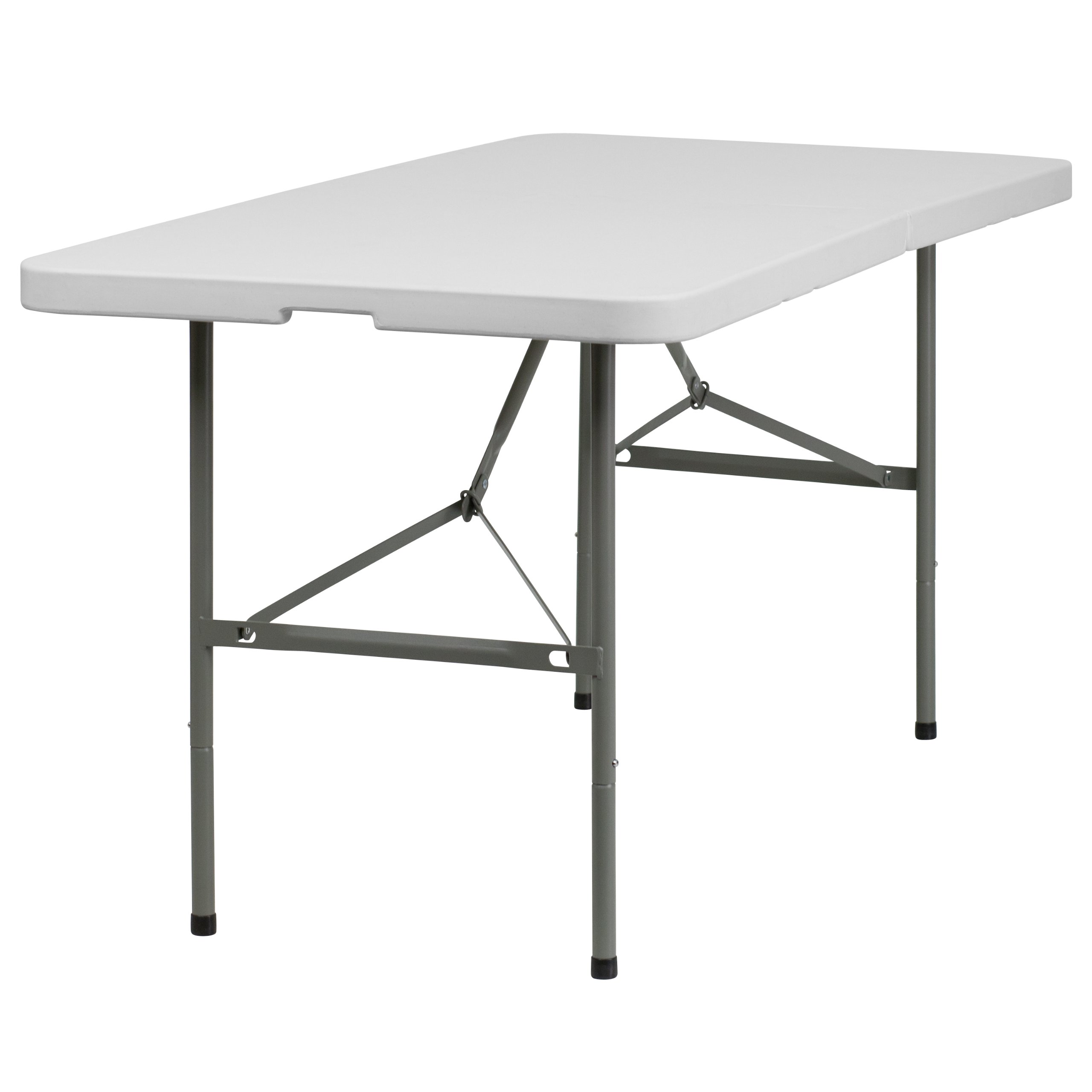 FLASH FURNITURE Bi-Fold Plastic Folding Table