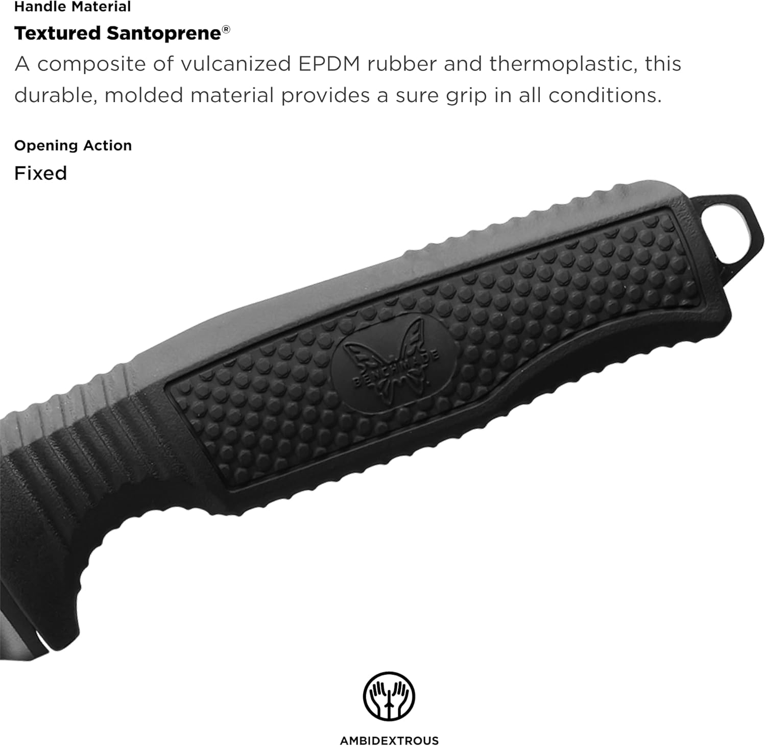 Benchmade - H20 Dive Tactical Knife with Black Santoprene Handle (112SBK-BLK H20)