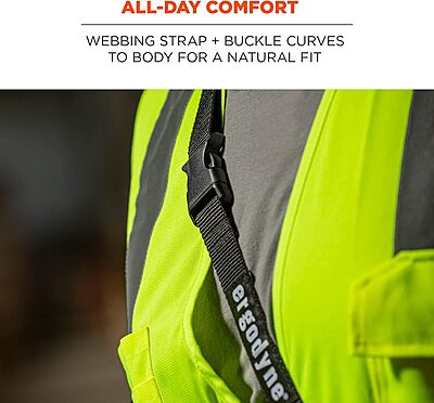 Ergodyne Squids 3134 Barcode Scanner Harness, Sling Style, Tethering Lanyard for Bar Code Scanners , Black