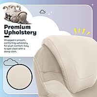 Serta Bryce Executive Office Chair, Ergonomic Computer DeskChairs with Patented AIR Lumbar Support, Bonded Leather, Cream White