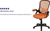 Flash Furniture Porter High-Back Mesh Ergonomic Swivel Office Chair with Adjustable Lumbar Support and Flip-Up Armrests