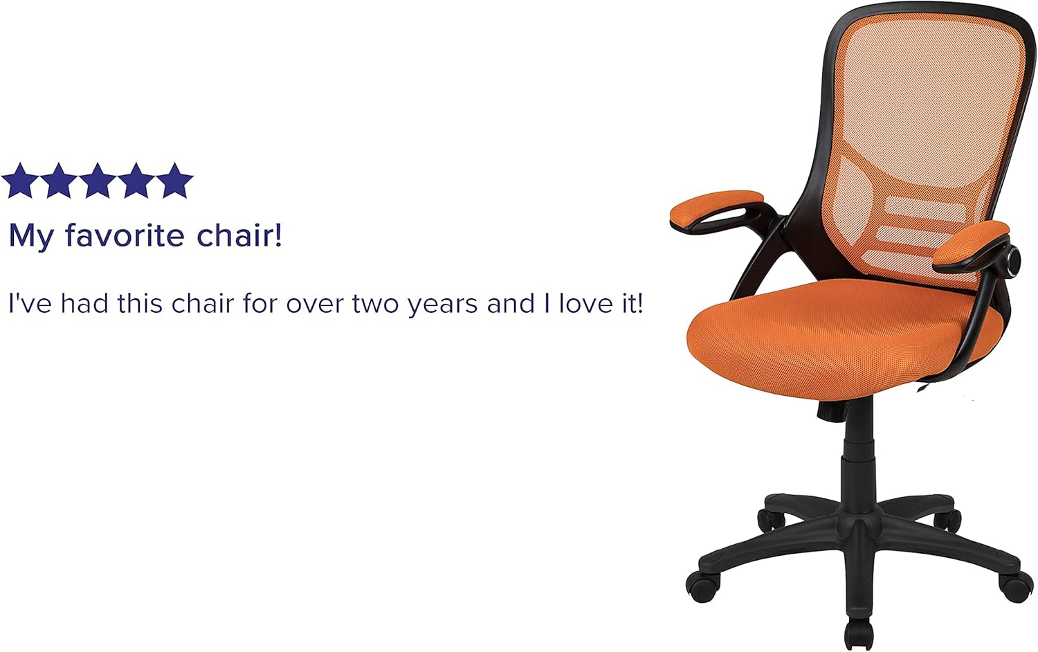 Flash Furniture Porter High-Back Mesh Ergonomic Swivel Office Chair with Adjustable Lumbar Support and Flip-Up Armrests