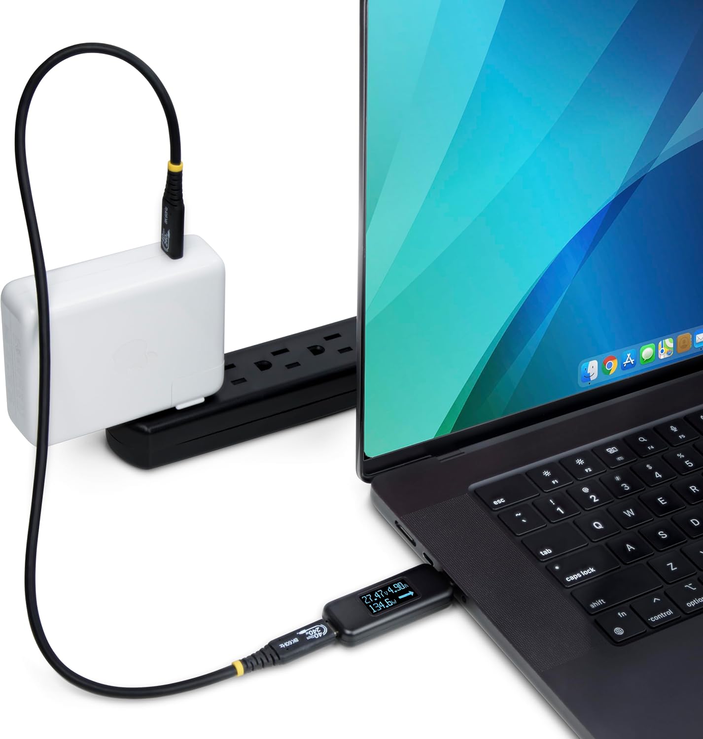 StarTech.com USB-C Power Tester, Digital Multimeter, Bi-Directional Voltage and Current Meter, 240W PD EPR, Cable/Port Tester