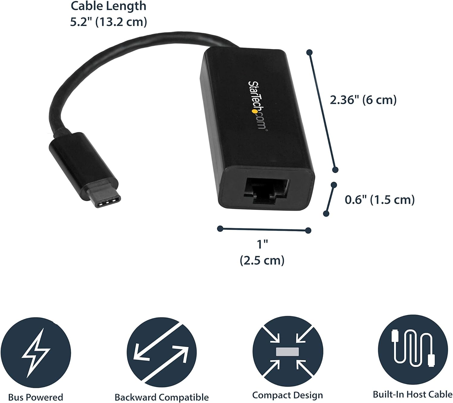 StarTech USB to Ethernet Adapter - USB to RJ45 Gigabit Network Adapter