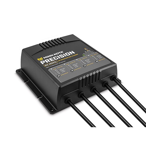 Minn Kota Precision MK 460PCL On-Board Battery Charger with 4 Charging Banks, 15 Amps per Bank