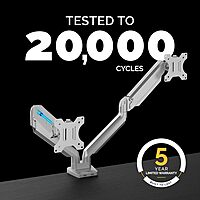 Fellowes Platinum Series Monitor Arm for 40-Inch Monitors, Full Motion, VESA Mount, USB Ports, Ergonomic