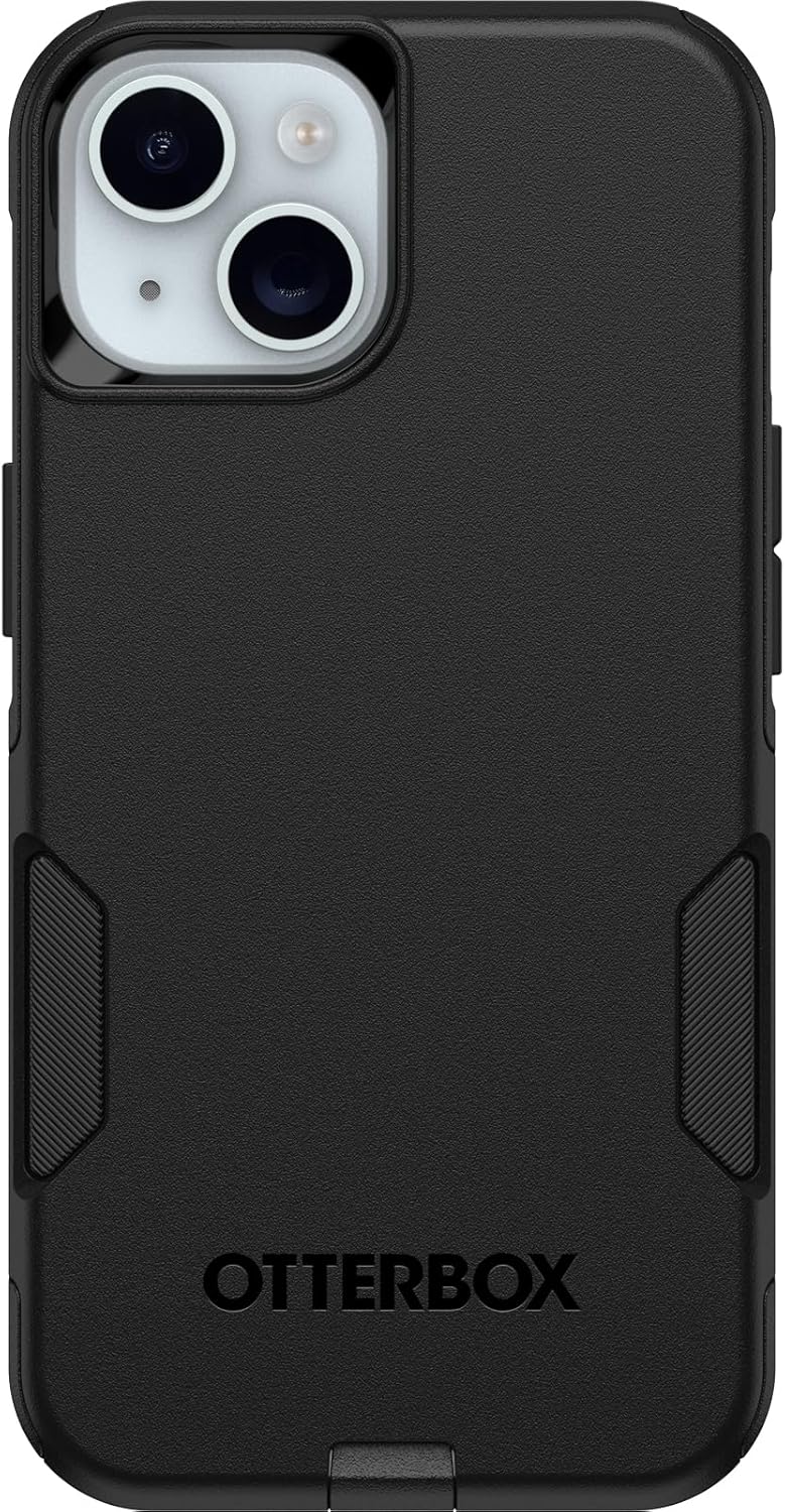 OtterBox iPhone 16e, 15, 14, & 13 Commuter Series Case - BLACK, slim & tough, pocket-friendly