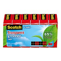 SCOTCH Transparent Greener Tape, 3/4 in x 900 in
