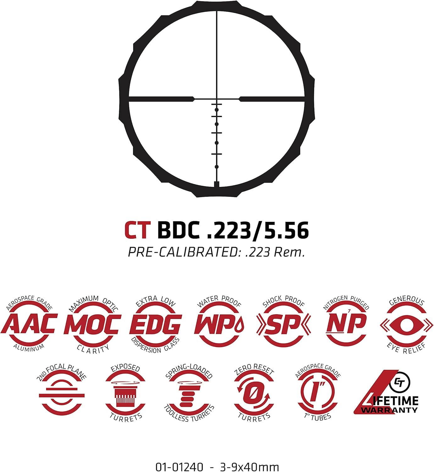 Crimson Trace Hardline Riflescope for Hunting, Shooting and Tactical Use