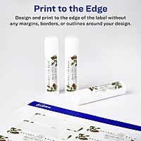 Avery Glossy Clear Rectangle Labels, Sure Feed Technology, 1.25" x 3.75"