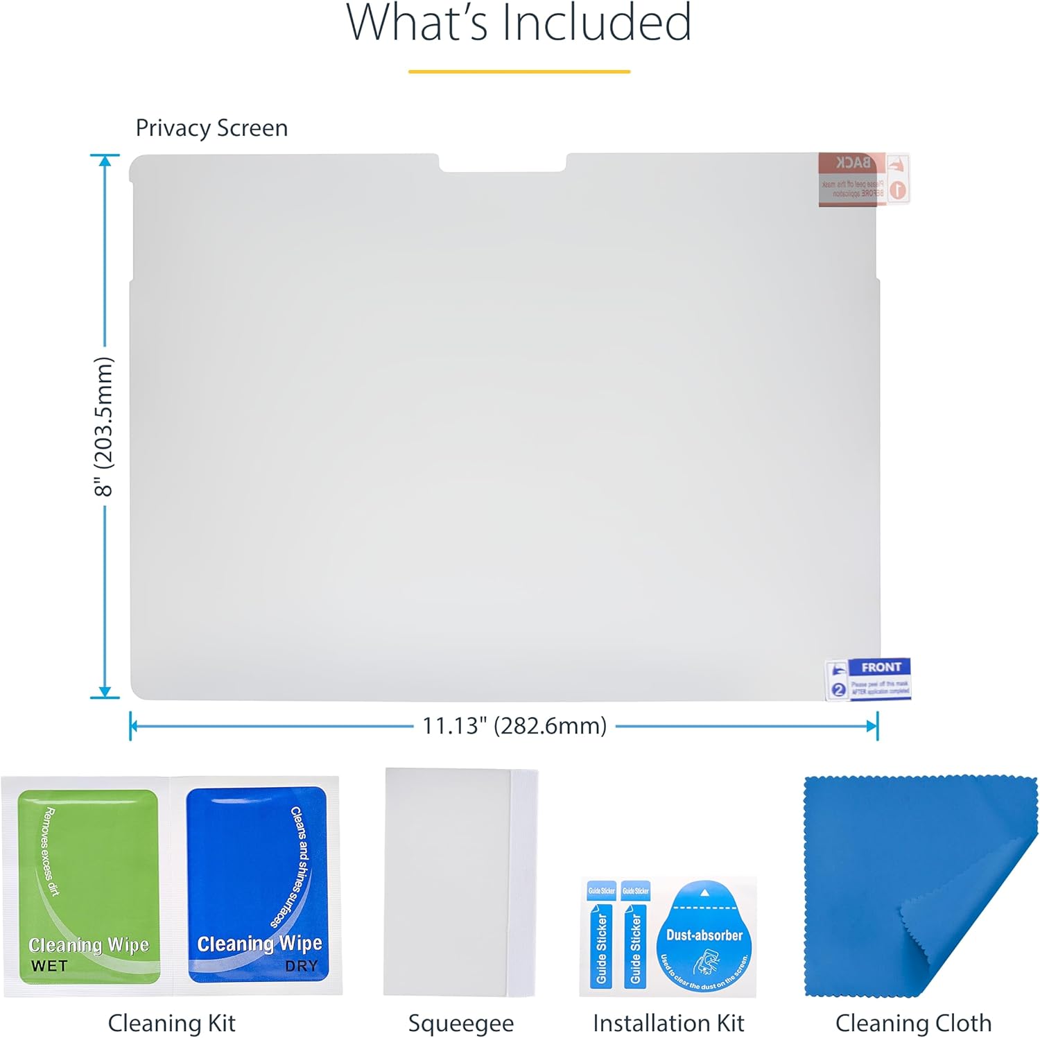 StarTech.com 4-Way Privacy Screen for 13-inch Surface Pro 8/9/X Laptop, Portrait/Landscape, Touch-Enabled