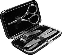 Kershaw Men's Stainless Steel Manicure Set, 4-Piece with Case (KMCURE), Regular