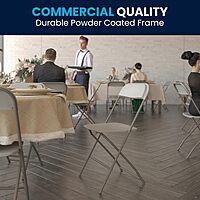 Flash Furniture Hercules Series Commercial-Grade Plastic Folding Chair - 650LB Weight Capacity