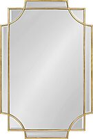Kate and Laurel Minuette Decorative Rectangle Frame Wall Mirror in Gold Leaf, 24x35.5 Inches 35.5"L x 24"W Gold