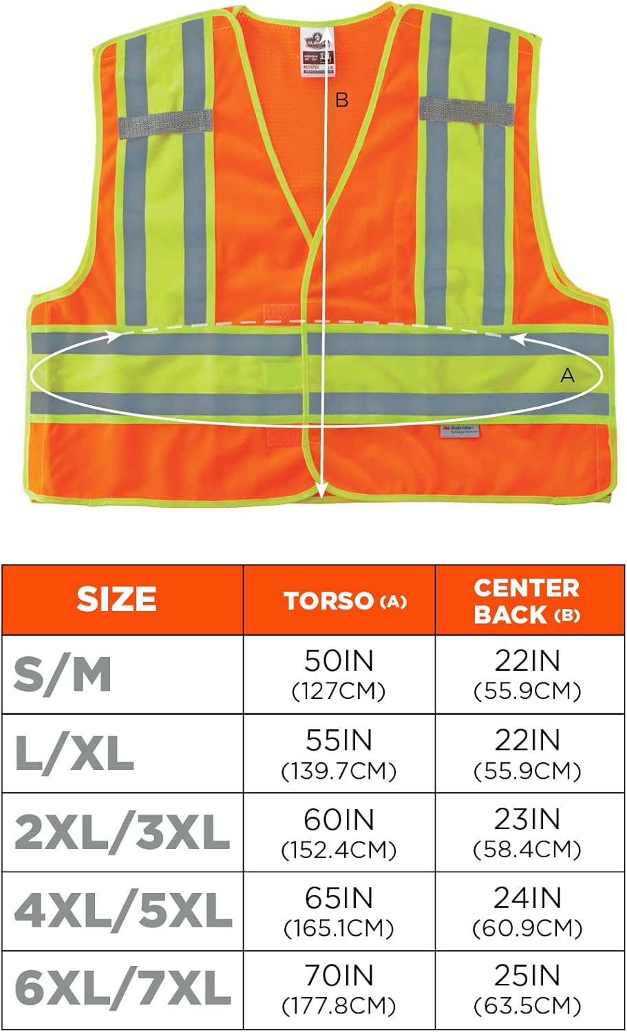 ERGODYNE GloWear 8245PSV Public Safety Reflective Vest, High Visibility, ANSI Compliant, Breakaway