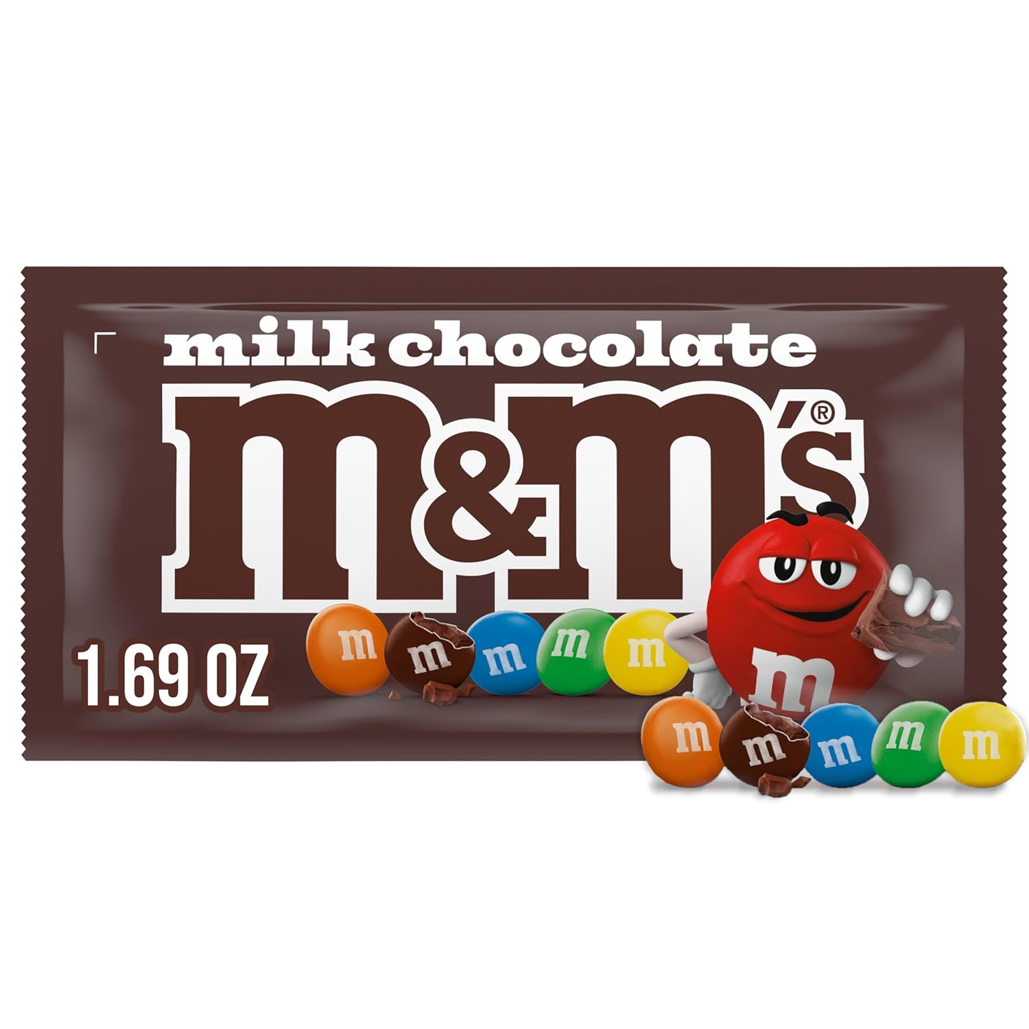 M&M'S Full-Size Chocolate Candy, Individually Wrapped Bulk Bags
