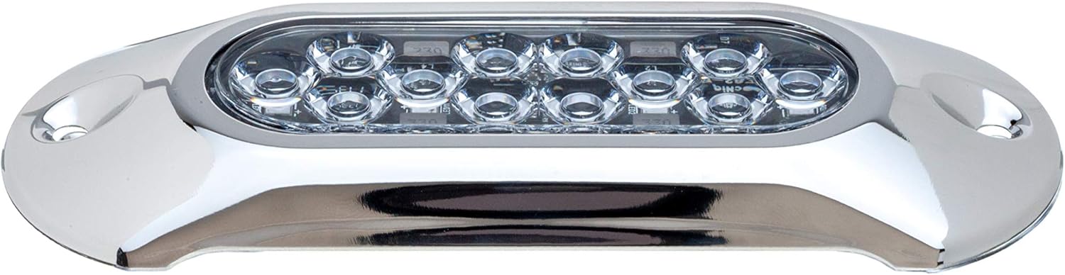 Attwood 65UW12B-7 Lightarmor Ultra-Bright 12-LED 1,650 Lumen Underwater Light, Sapphire Blue