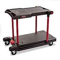 Rubbermaid Commercial Products Convertible Utility Cart/Platform Truck Combination, 400 lb. Capacity, Black