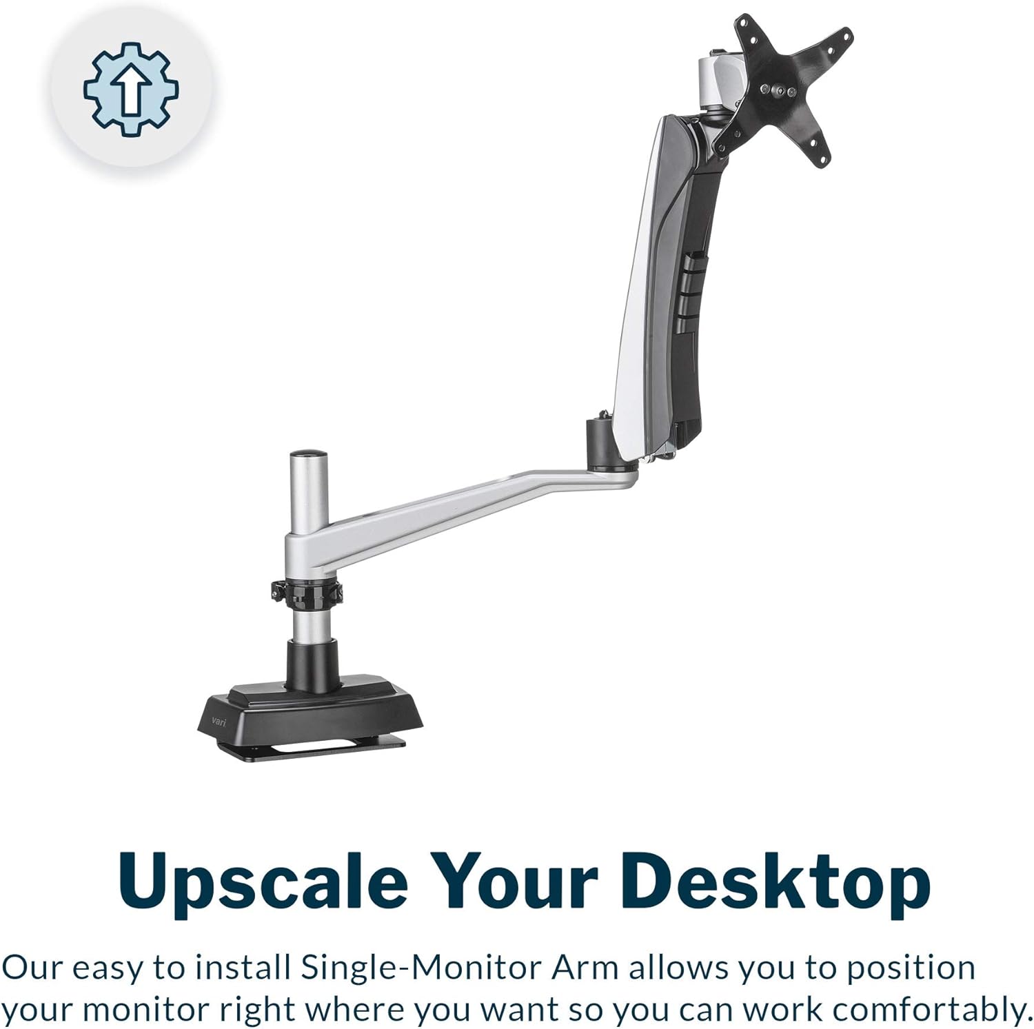 VARI VESA Monitor Arm - Adjustable Desk Mount with 360° Rotation