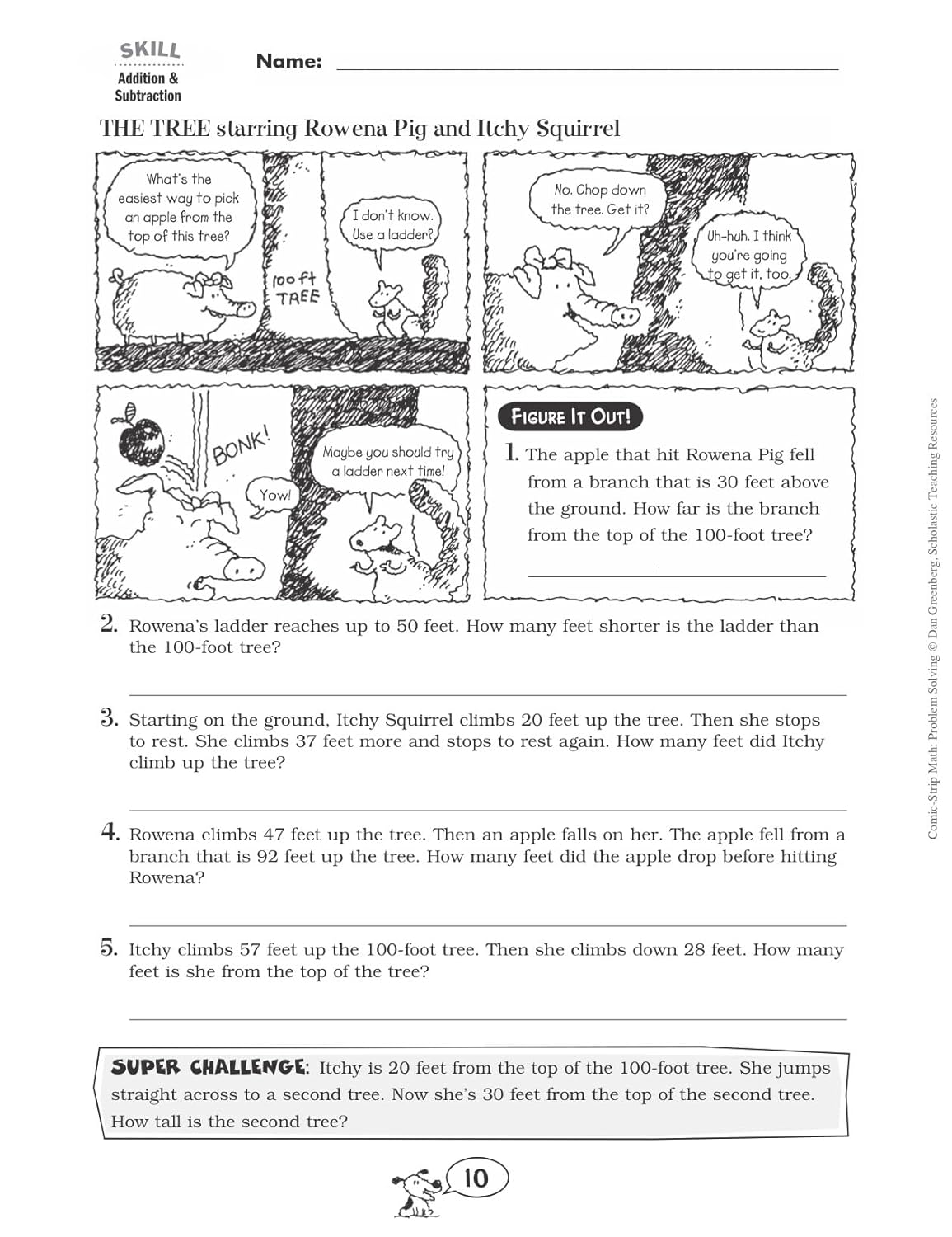 Comic-Strip Math: Problem Solving: 80 Reproducible Cartoons With Dozens and Dozens of Story Problems That Motivate Students