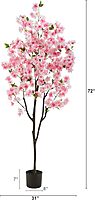 Nearly Natural 6ft. Cherry Blossom Artificial Tree