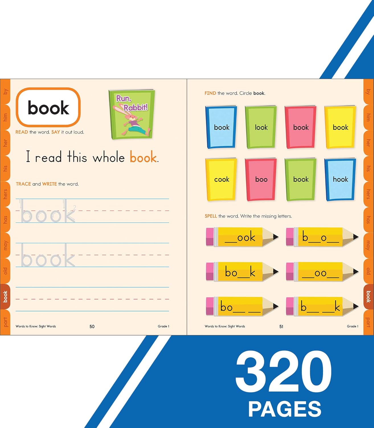 Words to Know Sight Words Workbook for First Grade—Reading Activities, Games, Flashcards, Handwriting, Sentences
