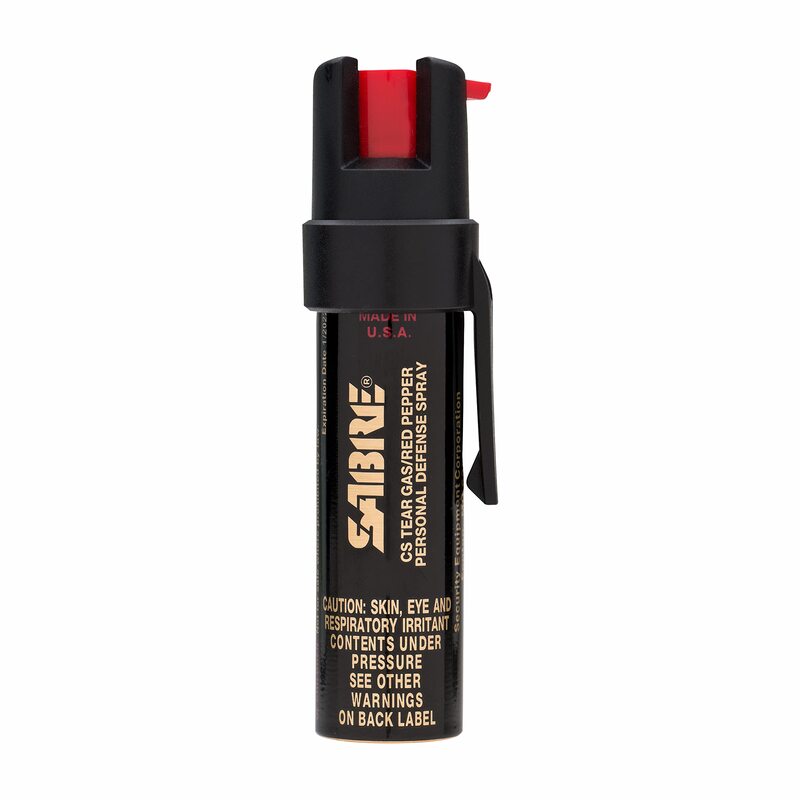 SABRE Advanced Pepper Spray, 3-in-1 Formula Contains Maximum Strength Pepper Spray, CS Military Tear Gas and UV Marking Dye