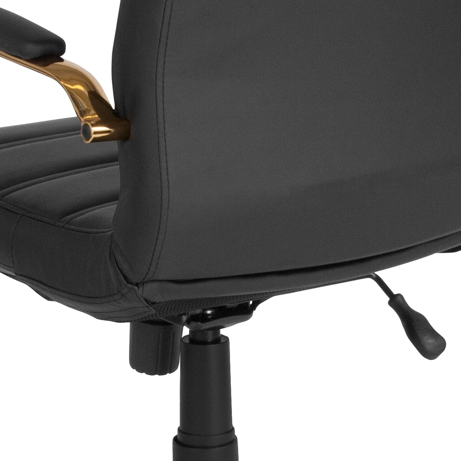 Flash Furniture Whitney Mid-Back Swivel LeatherSoft Desk Chair with Padded Seat and Armrests