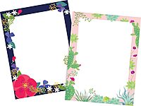 BARKER CREEK Designer Computer Paper 100 Sheet Set, Petals & Prickles, Multi-Design, 50 Sheets Each of 2 Designs, Decorative Paper, Stationery, 8.5" x 11", 100 Sheets Total (3882) Set of 2