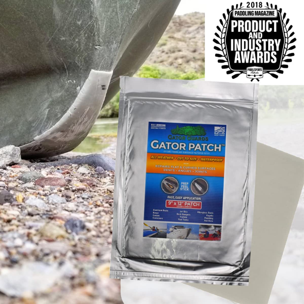 Gator Patch Fiberglass Reinforced Repair Patch - Prep-Peel-Stick