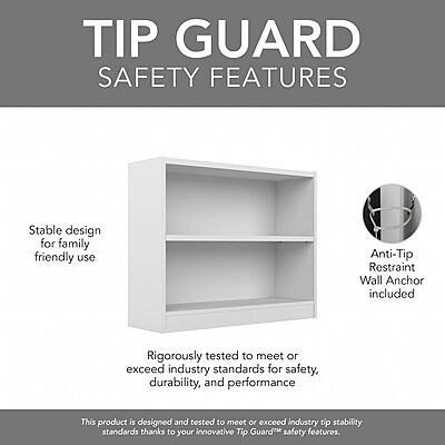 Bush Furniture Universal Bookcase - Storage and Display Bookshelf for Home or Office