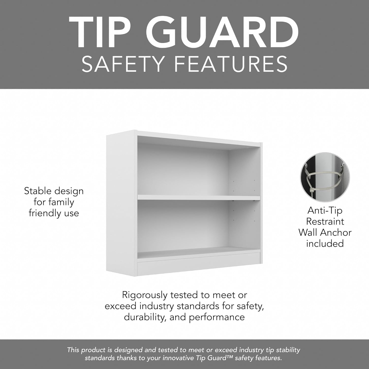 Bush Furniture Universal Bookcase - Storage and Display Bookshelf for Home or Office