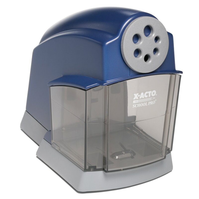 X-ACTO SchoolPro Electric Pencil Sharpener, Model 1670X, Transparent Gray