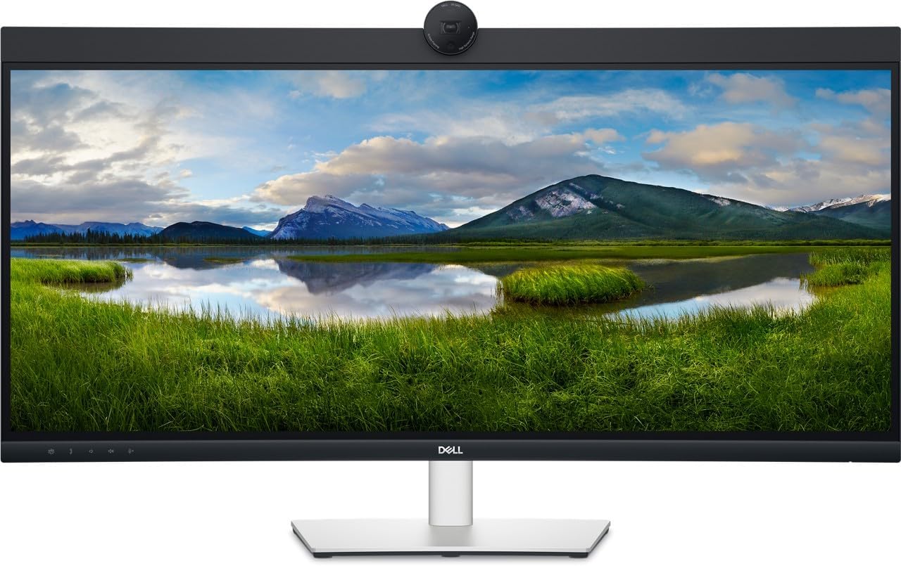 Dell P3424WEB 34in Class Webcam UW-QHD Curved Screen LED Monitor - 21:9 - 34.1in Viewable