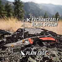 Gerber Gear Vital Pocket Folder with Replacement Blades - 2.8" Exchange-A-Blade - Camping and Survival Knife - Orange Hunting Knife & Exchangeable Blades