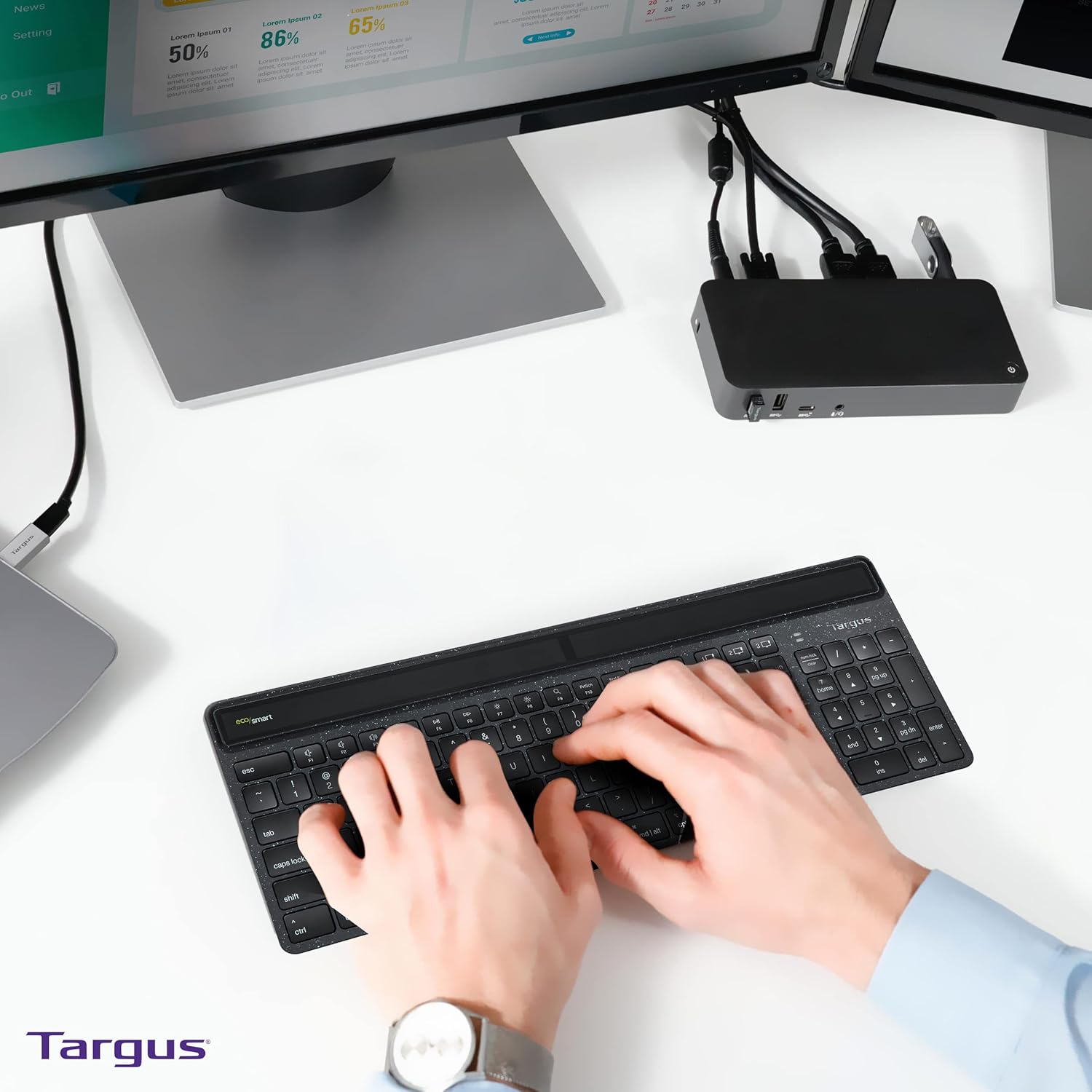 Targus Full-Size Sustainable EcoSmart Bluetooth Keyboard