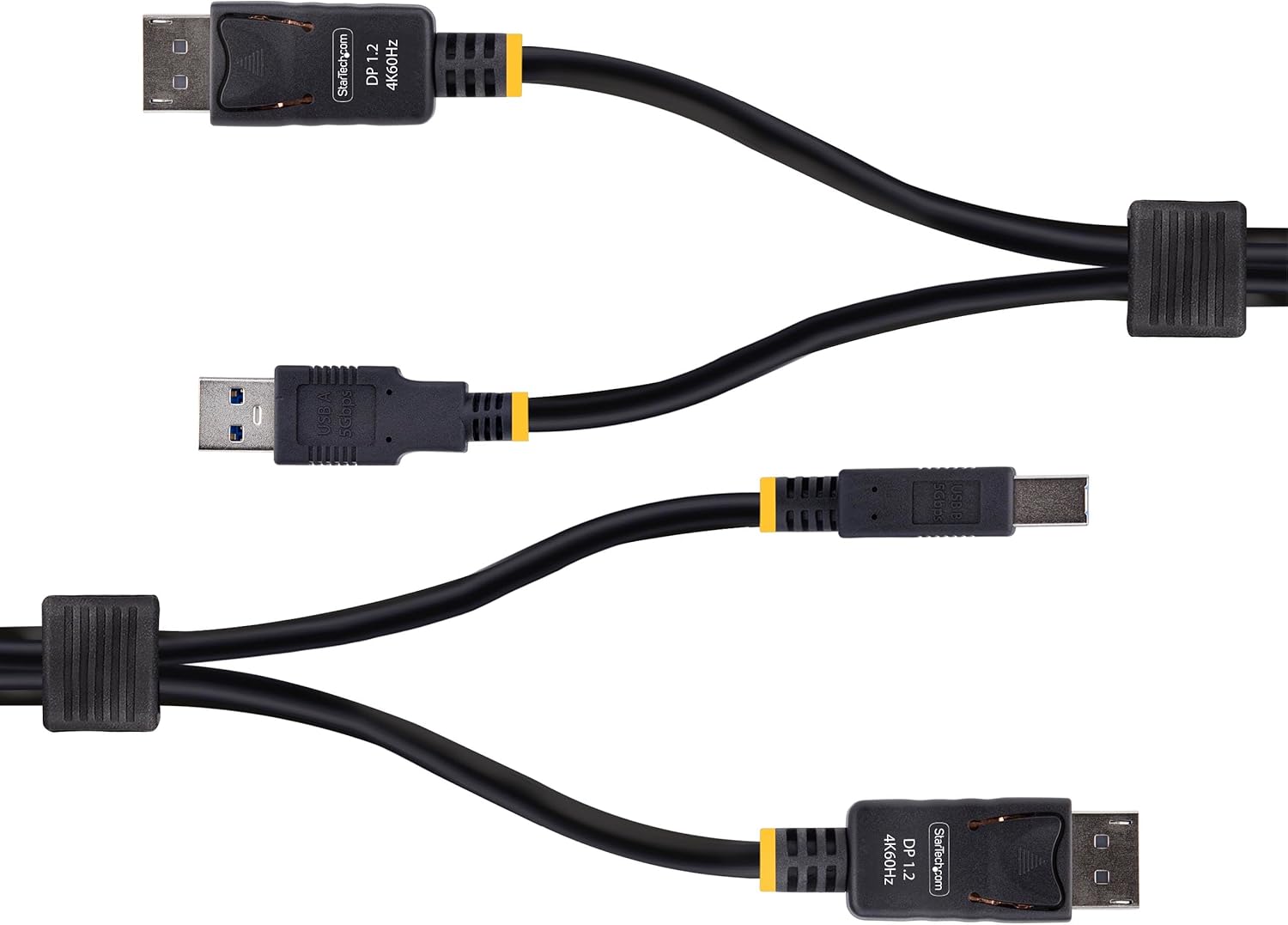 StarTech.com 6ft (1.8m) DisplayPort and USB 5Gbps KVM Cable, 4K 60Hz Universal Compatible DP/USB Combo Cable for KVM Switches