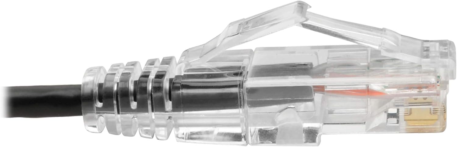 Tripp Lite Cat6 UTP Patch Cable (RJ45), M/M, Cat6 Ethernet Cable, Gigabit (1 Gbps), Molded, Slim, Black, 8 in. (N201-S8N-BK)