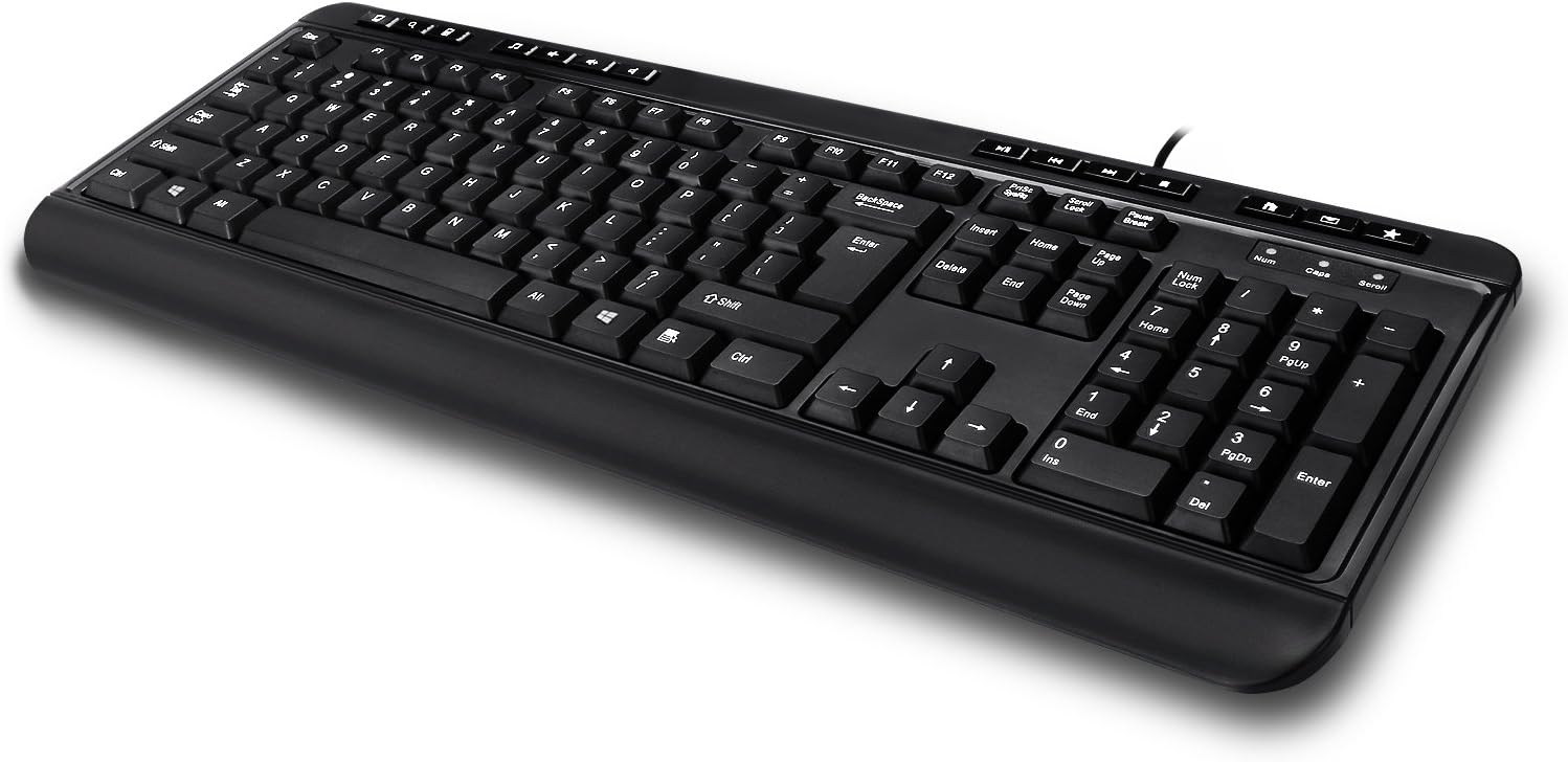 Adesso AKB-132HB Multimedia Desktop Keyboard With 3-Port USB Hub