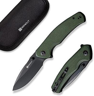 SENCUT Slashkin Folding Pocket Knife, Thumb-Stud & Flipper Opener