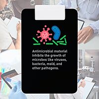 SAUNDERS Letter Antimicrobial Clipboard with Low-Profile Clip