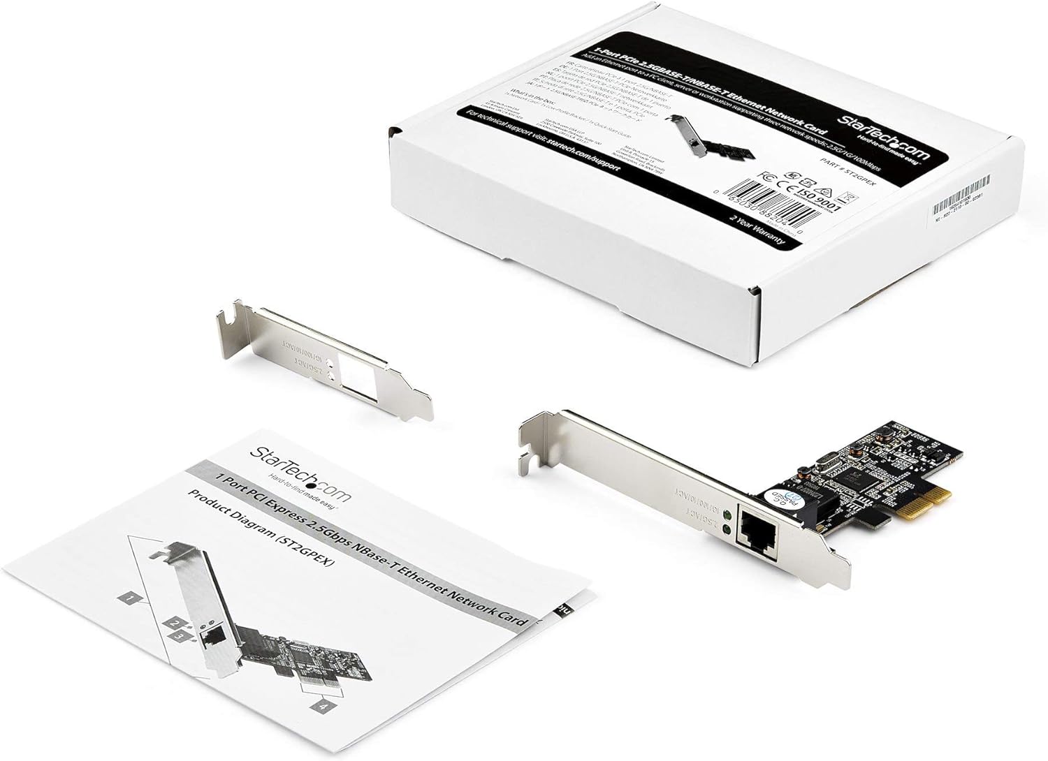 StarTech.com 1 Port PCIe Network Card - 2.5Gbps 2.5GBASE-T PCIe Network Card x1 PCIe - PCI Express LAN Card