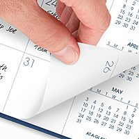 AT-A-GLANCE 15-Month Monthly Planner, Large 9 x 11, Faux Leather