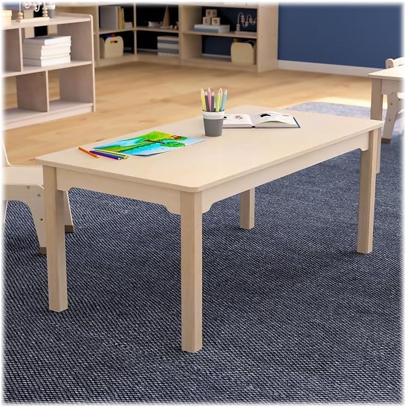 Flash Furniture Bright Beginnings Commercial Rectangular Wooden Preschool Classroom Activity Table