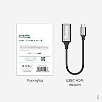 Plugable USB C to HDMI Adapter, HDMI 2.0, USB4 / Thunderbolt Adapter for 4K Monitor up to 4K 60Hz (USBC-HDMI) iPhone 15