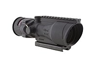Trijicon ACOG 6 X 48 Scope Dual Illuminated Horseshoe .50 Ballistic Reticle, Red