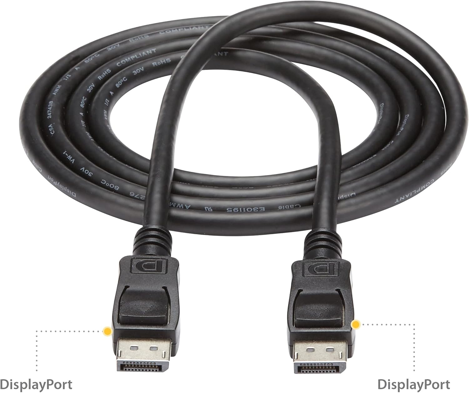 StarTech.com DISPLPORT6L 6-Feet DisplayPort Cable with Latches - M/M