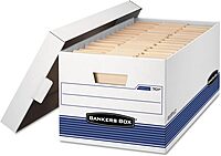 Bankers Box 00702 Stor/File Storage Boxes,W/Lid,Legal,15-Inch x24-Inch x10-Inch,12/CT,WE/BE